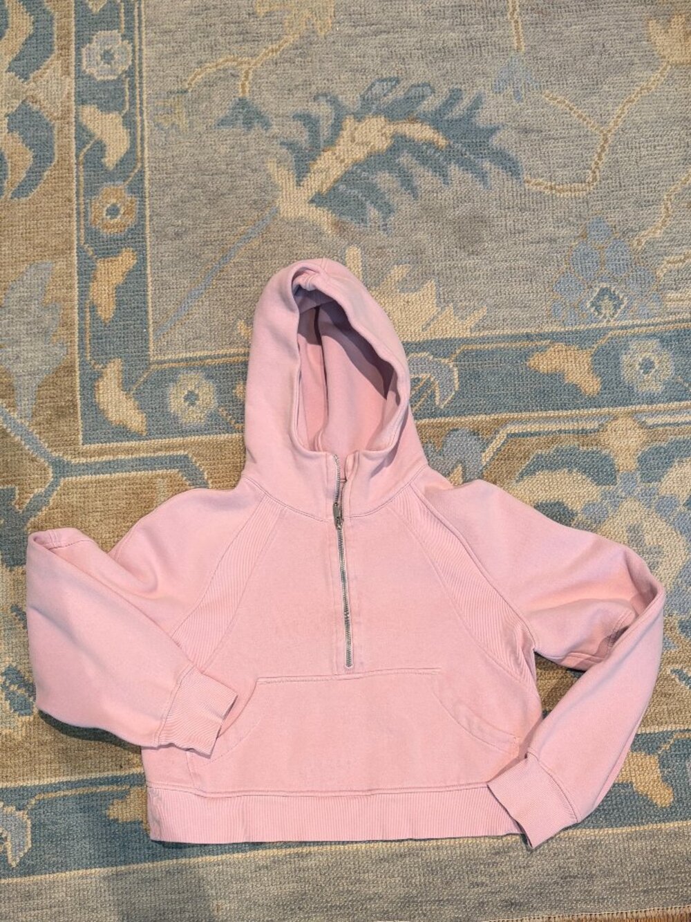 lululemon half zip scuba hoodie in light pink XS/S